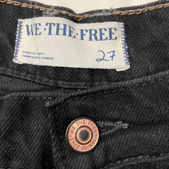 Free People black good luck barrel jeans - Picture 6 of 8